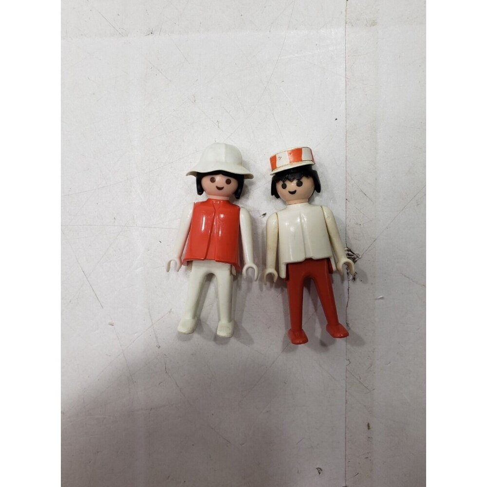 Vintage Playmobil Geobra Figures 1974 Construction, Horses, Accessories - Picture 2 of 16